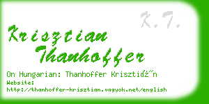 krisztian thanhoffer business card